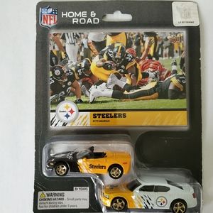 NFL Steelers Corvette/Dodge Charger Diecast Cars